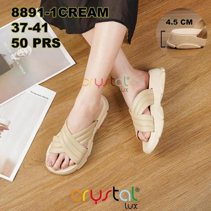 SENDAL SLOP SILANG JELLY WANITA | SANDAL WANITA SILANG JELLY | 8891-1 BLACK