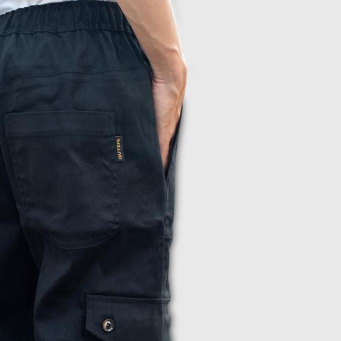 KEKINIAN Guteninc - Celana Kargo Panjang Pria Leone Cargo Pants Black KEKINIAN
