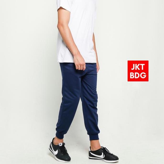 KEKINIAN Celana Joger Pria Panjang Jogger Pants Training Running Gym Navy KEKINIAN