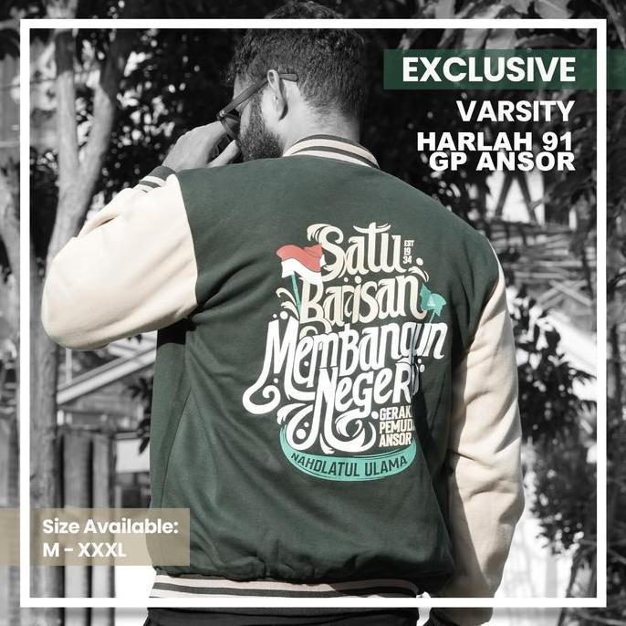 PREMIUM URUSDO VARSITY HARLAH 91 GP ANSOR | Fleece  | Jaket | Cowok | Distro | Motif PREMIUM