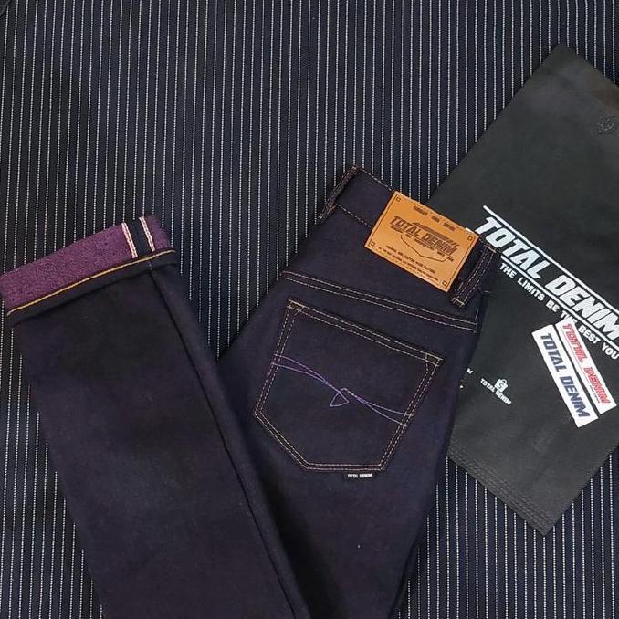 LIFESTYLE TOTAL DENIM selvedge purple weft 17.5oz unsanforized celana denim selvedge LIFESTYLE
