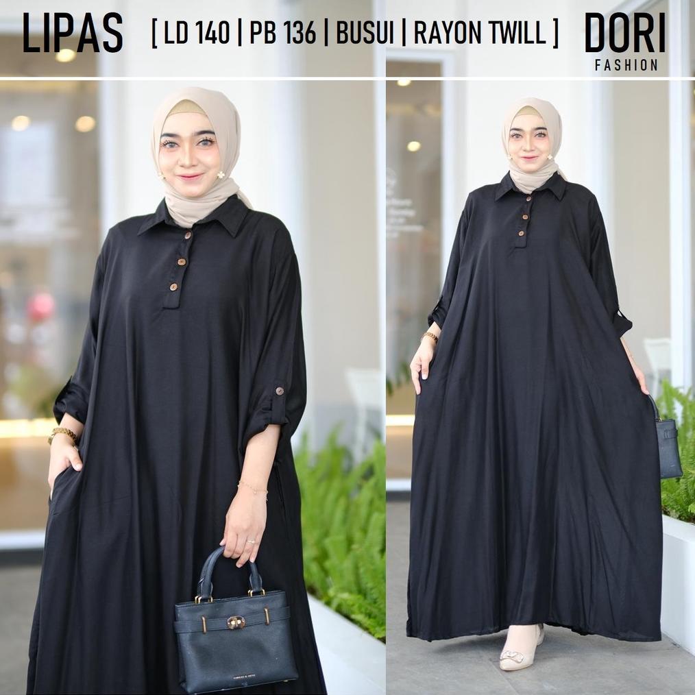 Promo Gamis Hitam Jumbo Elegan Ld 140 Fit Xxxxl - Xxxxxl Lipasa