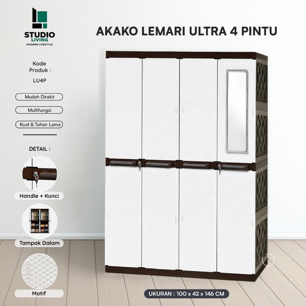 RECOMMENDED AKAKO - Lemari Ultra Twin - Kabinet Plastik Multifungsi - Lemari Plastik - Almari Plasti