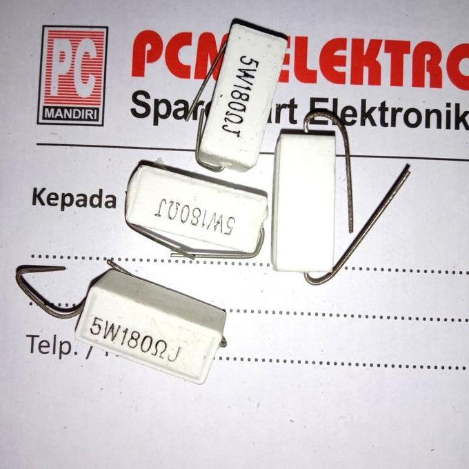 R 180 OHM 180R 180OHM 5W 5WATT 5 WATT RESISTOR D'90