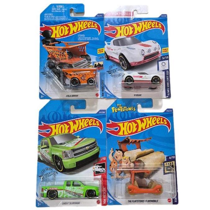 AISLE DRIVER HW RIDE ONS - HI BEAM OLYMPIC GAMES TOKYO 2020 - CHEVY SILVERADO HW RESCUE - THE FLINTS