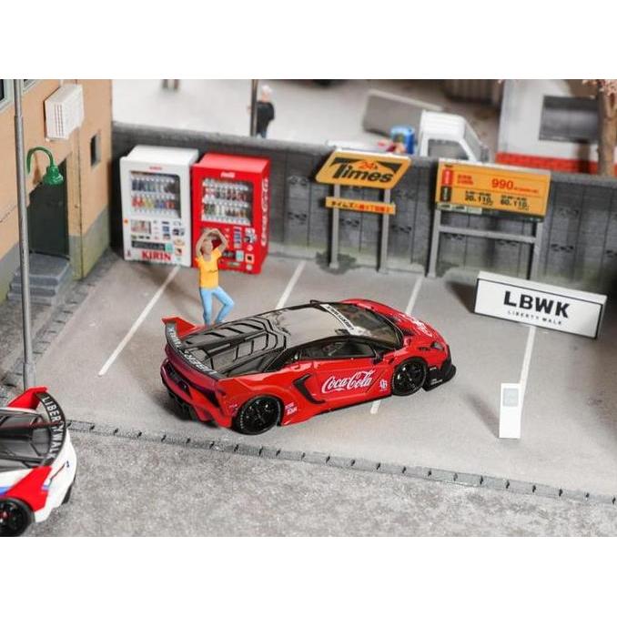 LBWK 1/64 LB SILHOUETTE LAMBORGHINI AVENTADOR GT EVO LP700 SPOON COCA COLA JPS DIECAST MOBIL PAJANGA