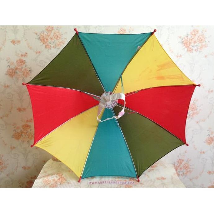 Topi Payung Dewasa Headband Umbrella Hat Topi Mancing Payung Unik Outdoor