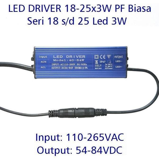 Zaito- Led Driver 3W 580Ma 18-25X3W Wp Pf Biasa