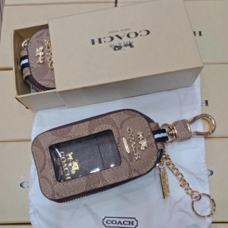 NEW Dompet gantungan kunci stnk mobil dan motor COACH transparan import [terbaik][terlaris]