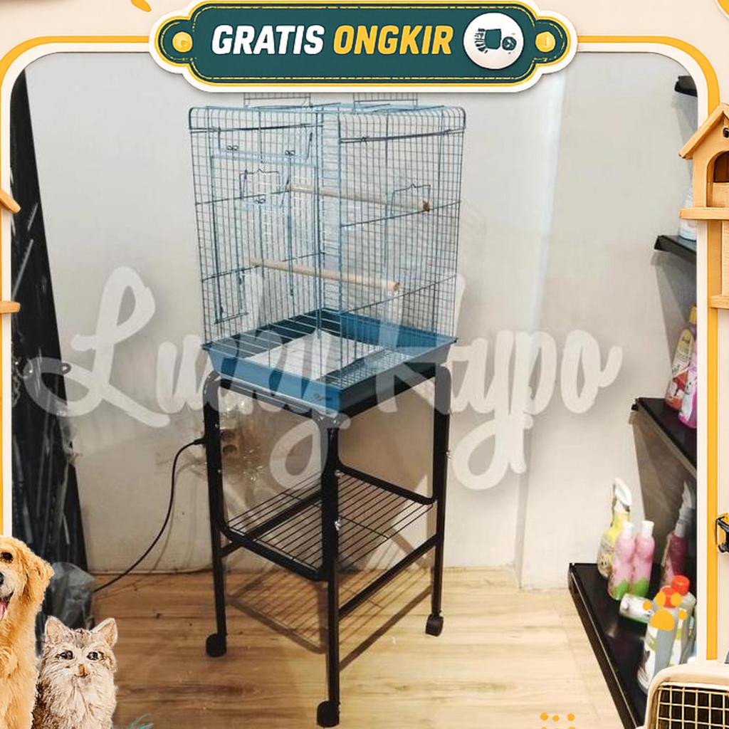 1901 Dayang Bird Cage With Stand Kandang Burung Cockatiel Parrot