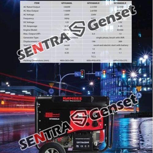 GENSET GAMBINO 5500 WATT. GENSET 5000 WATT. GAMBINO/RAMSES GFH 8800 LX ORIGINAL DAN TERPERCAYA
