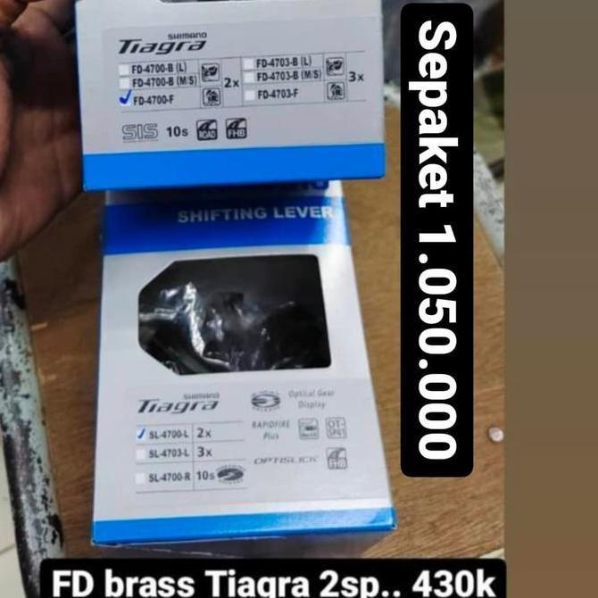 Shifting Lever & Front Derarilleur Shimano Tiagra 4700 Shifter Dan FD Tiagra 2 Speed Original Box