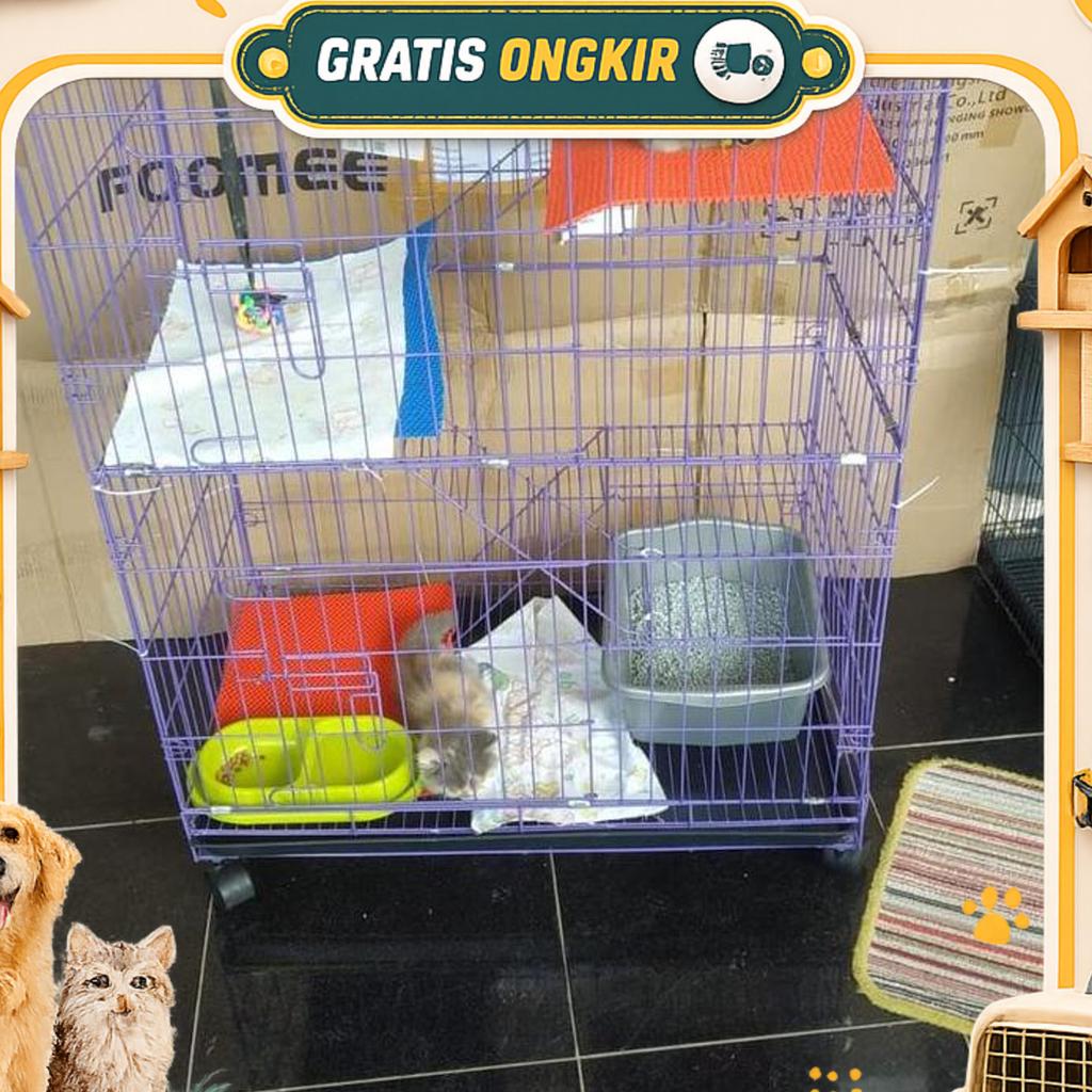 Kandang Kucing Lipat Tingkat Size L