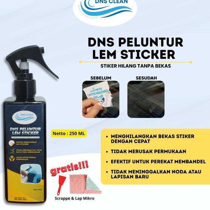 Happy- Dns Peluntur Lem Stiker Cairan Penghilang Perekat Bekas Lem & Stiker Membandel Di Kaca Plasti
