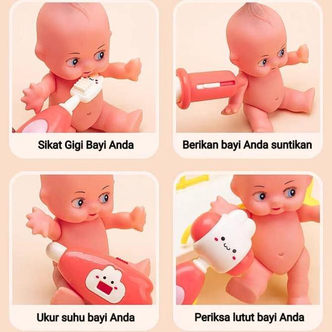 Kids [FISHER] Mainan Peran Dokter Set + Celemek | Medical Toys | Mainan Dokter Anak