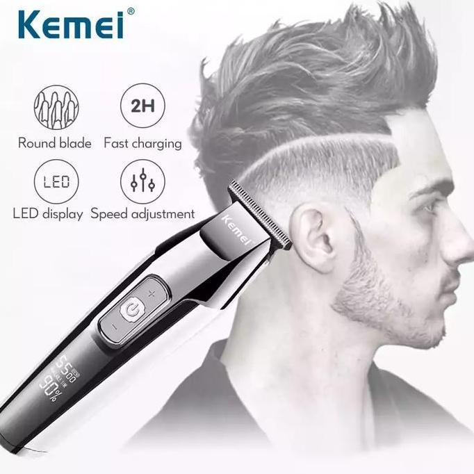 Alat Cukur Rambut Kemei KM 5027 Hair Clipper Trimmer Professional Indikator RPM Mesin Cukuran KM 502
