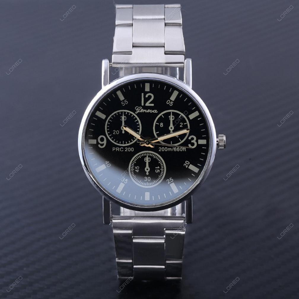 ORIGINAL Loreo - Jam Tangan Pria Bisnis Stainless Steel / Jam Tangan Geneva Chrono Men Watch