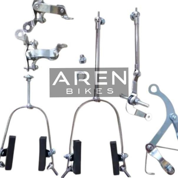 Rem Sepeda Onthel Ontel 28 Jawa Jowo Krom Chrome Set Sepaket Lengkap Sepasang Depan Belakang Kebo Co