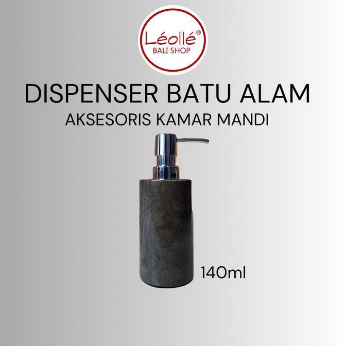 Leolle Bali Botol Soap Dispenser Marmer Asli 140ml | Tempat Sabun Cair Cuci Tangan Mewah | Aksesoris