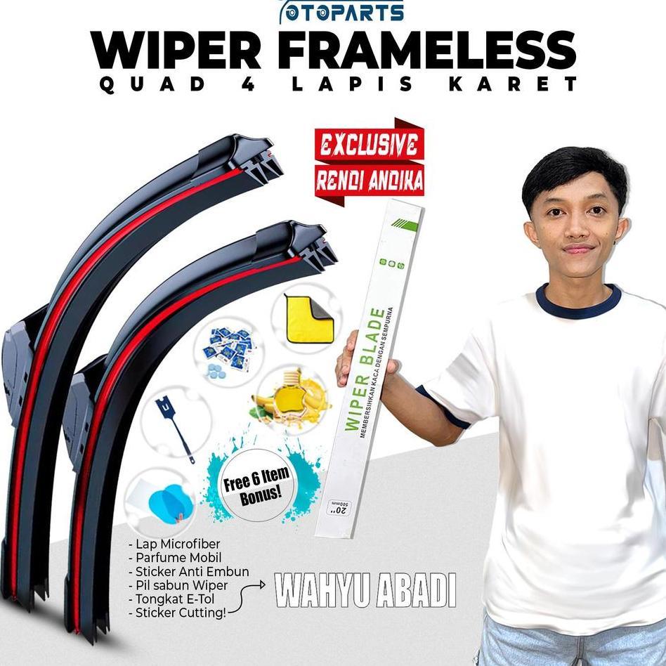 [Exclusive Rendi Andika] Wiper Quad 4 Lapis Karet Free Sticker Cutting Wahyu Abadi 5 Bonus Item Univ