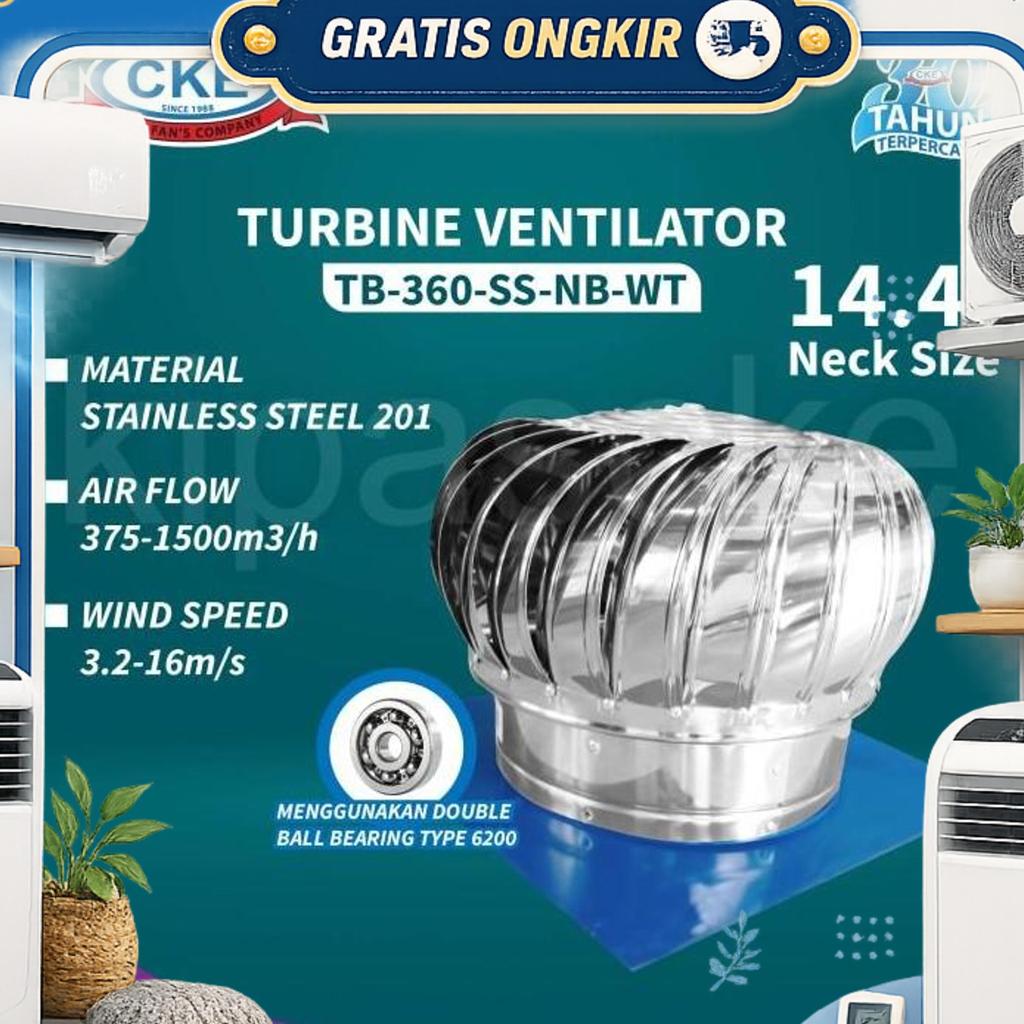 Cke Turbin Ventilator 14 Inch Turbine Roof Ventilasi Atap Rumah Pabrik 14