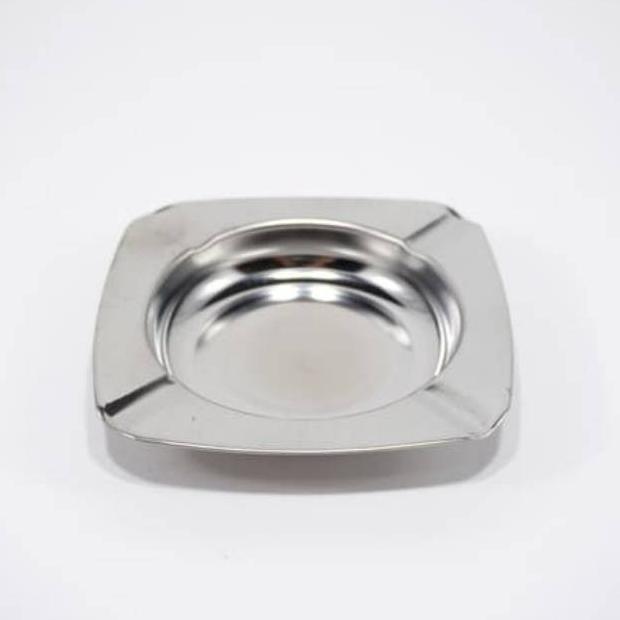 ASBAK CERUTU ROKOK STAINLESS STEEL MODEL KOTAK 4 JEPITAN ROKOK CERUTU