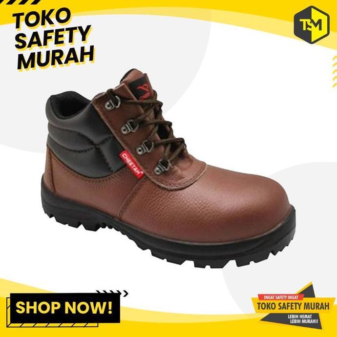 Sepatu Safety Cheetah 7106C Safety Shoes Original Sepatu Safety Proyek Warna Coklat