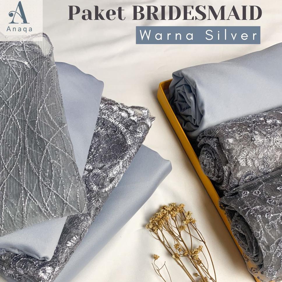 Paket Kain Bridesmaid Premium // Lamaran // Seragaman Keluarga // Wisuda Lengkap Satin Kebaya Brokat