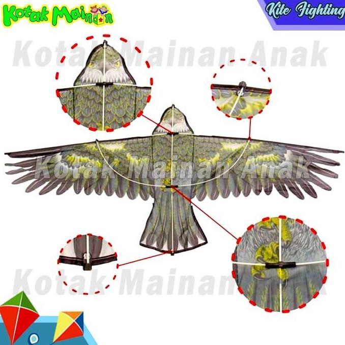 Kids Mainan Anak Layangan Layang Hias Burung Elang Random Toy Kait Pantai