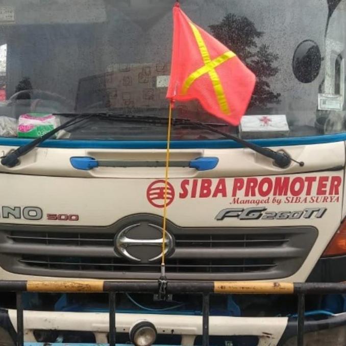 Tiang Bendera Motor Vespa / Buggy Whip 180 CM Bracket Per