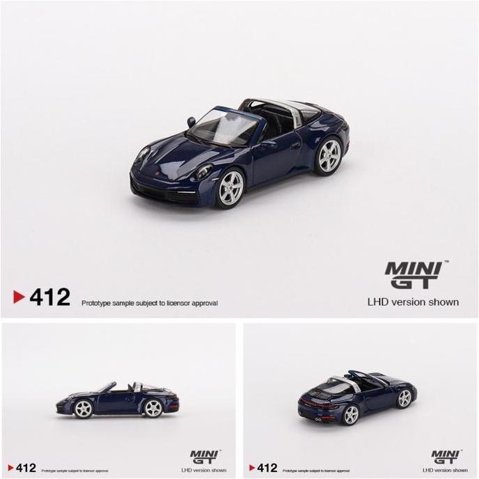 cv.danendra / MINIGT 412 PORSCHE 911 TARGA 4S GENTIAN BLUE METALLIC DIECAST MGT Diskon