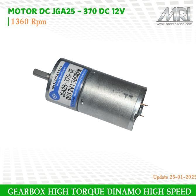 MOTOR DC JGA25 - 370 DC 12V GEARBOX HIGH TORQUE DINAMO HIGH SPEED