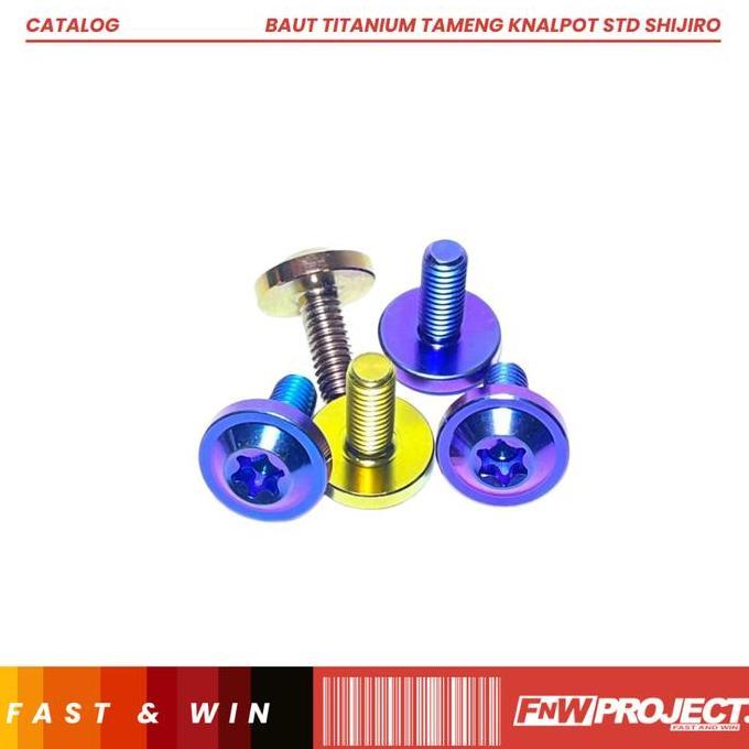 Baut Titanium Tameng Knalpot Std Shijiro Asli