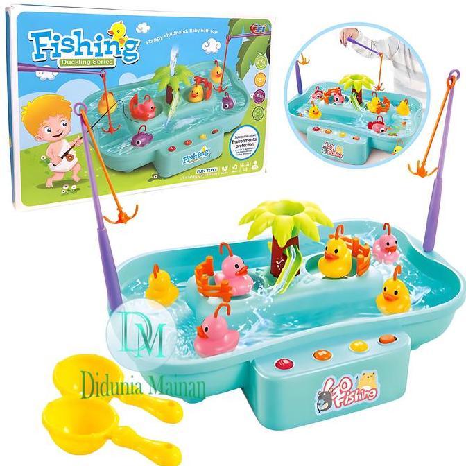 Promo Mainan Pancing Ikan Bebek Edukasi Anak Pancingan Go Fishing Duck Elektrik Set