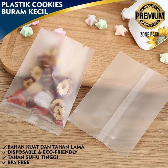[100 PCS] Plastik Cookies Buram Kecil  | Plastik Sealer Permen Nastar | Kantong Plastik Doff Roti