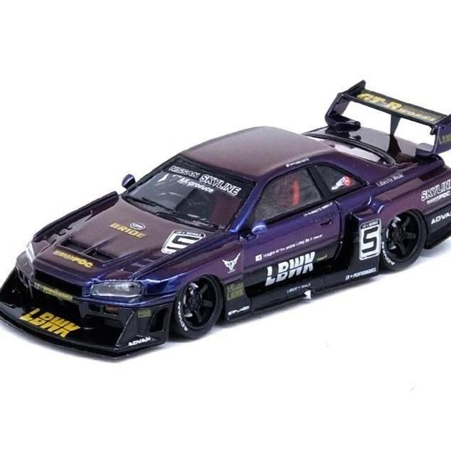 cv.danendra / IN64R-ER34-MPII Inno64 Nissan Skyline LBWK R34 Silhouette Purple Resin Diskon
