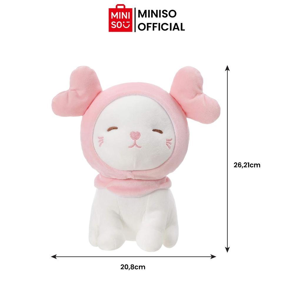original miniso boneka lucu kucing boneka lembut mainan mewah kucing dengan penutup mata kado anak p
