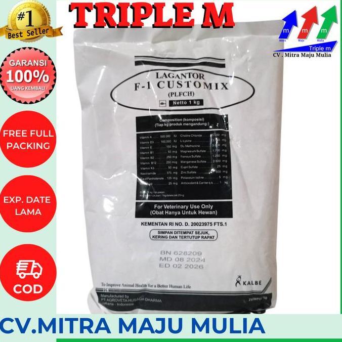 LAGANTOR F1 CUSTOMIX 1 Kg - Premix Sapi Kambing Kelinci