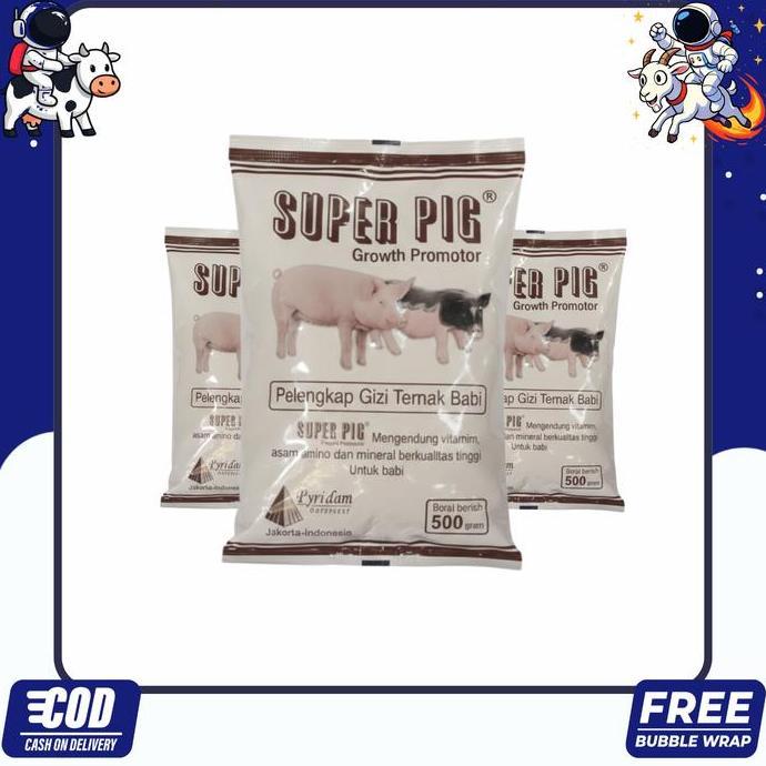 SUPER PIG 500 GRAM PREMIUM - Premix Babi Vitamin Penggemuk Babi Terbaik.