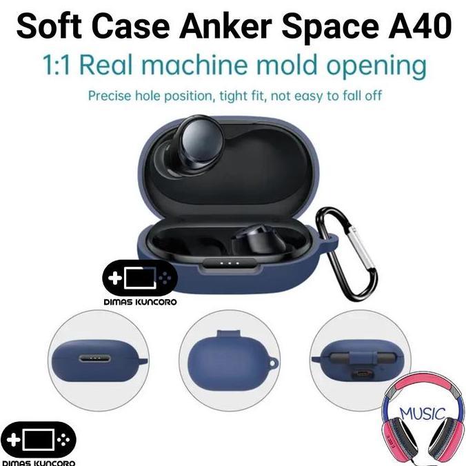 Soft Case Anker Space A40 silicone silicon soundcore bumper casing tws