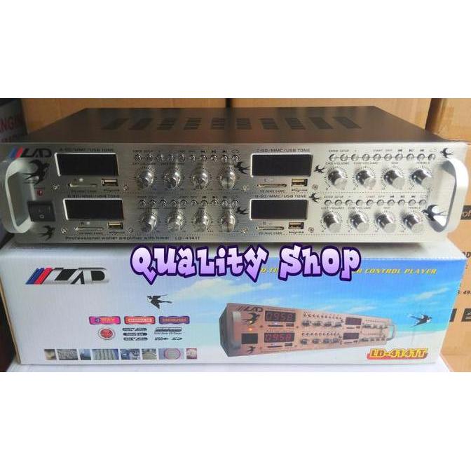 HARGA DISC - Amplifier walet 4 player 8 channel plus timer dan bisa charger aki
