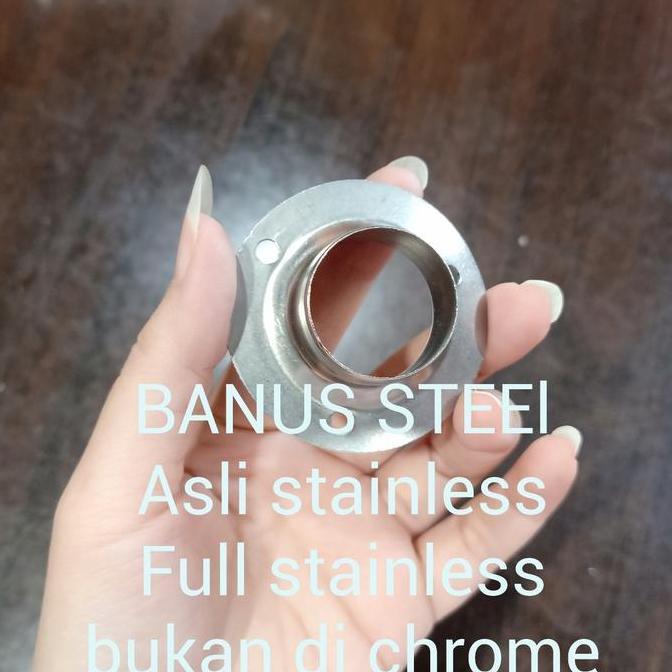 Bracket topi 1" inch stainless 25,4 mm / breket topi pipa bulat