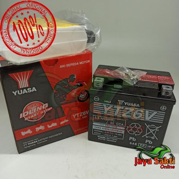 Aki Kering Yuasa Ytz6V Asli Yuasa
