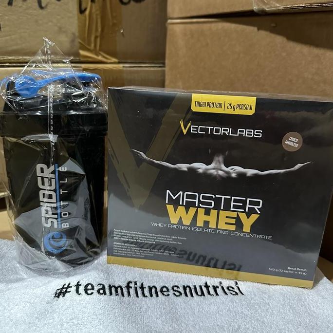 New Master Whey 12 Sachet Vectorlabs Suplemen Fitness Susu Gym Otot