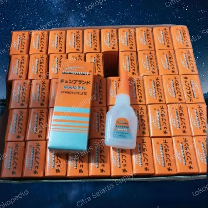 Promo Handsome Lem Power Glue Lem Korea Serba Guna Botol Warna Kuning & Merah Kering Cepat Untuk Sep