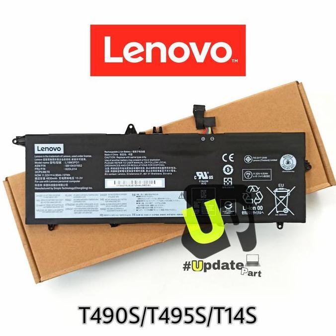 Baterai Lenovo Thinkpad T490S T495S T14S L18C3Pd1 L18M3Pd1 L18L3Pd1