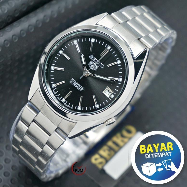 Original Jam Tangan Seiko 5 Automatic | Otomatis | 21 Jewels Pria & Wanita Rantai Gold Silver Tangga