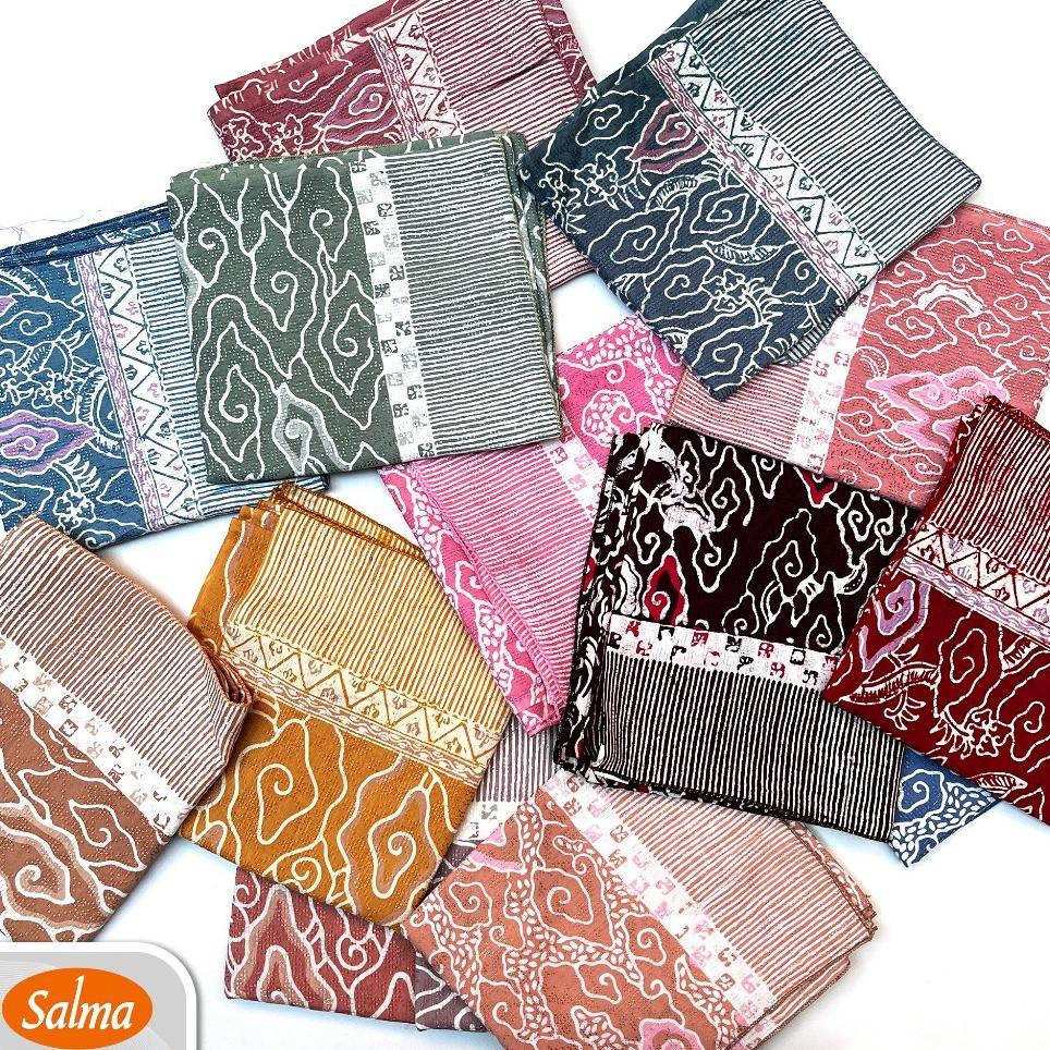 Batik Salma Bandung Syal Scarf Slayer Batik Mega Mendung Bahan Dobby New Arrival