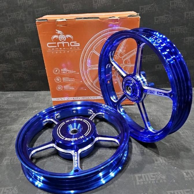 Terlaris Velg Velek Cmg Honda Beat Scoopy Vario 110 X-Mode X Mode 505 R14 P5 Biru