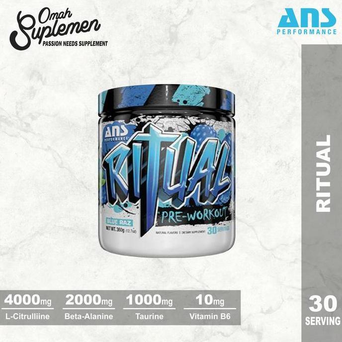 Ans Performance Ritual 30 Serving Ans Pre Workout Suplemen Sebelum Latihan Meningkatkan Energi & Kon